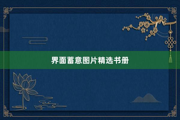 界面蓄意图片精选书册